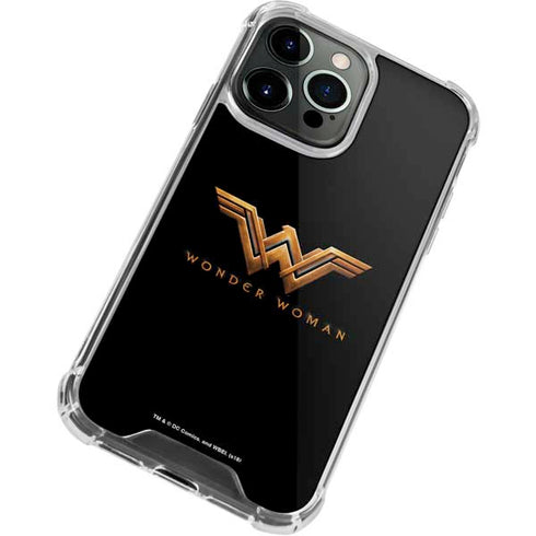 DC Comics Wonder Woman Gold Emblem iPhone 14 Pro Clear Case